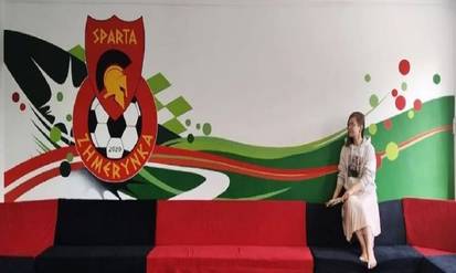 На Вінниччині створили фірмовий мурал з логотипом місцевого футбольного клубу / Новости Винницы и области / Інформаційний портал На Парижі Новини Вінниці / На Вінниччині створили фірмовий мурал з логотипом місцевого футбольного клубу