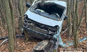 Поблизу Вапнярки на Вінниччині автомобіль злетів з дороги. Водія рятують медики / Новости Винницы и области / Інформаційний портал На Парижі Новини Вінниці / Поблизу Вапнярки на Вінниччині автомобіль злетів з дороги. Водія рятують медики